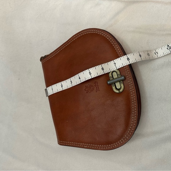 Vintage genuine Italian leather Crossbody flap Bag 51169 - Picture 11 of 12
